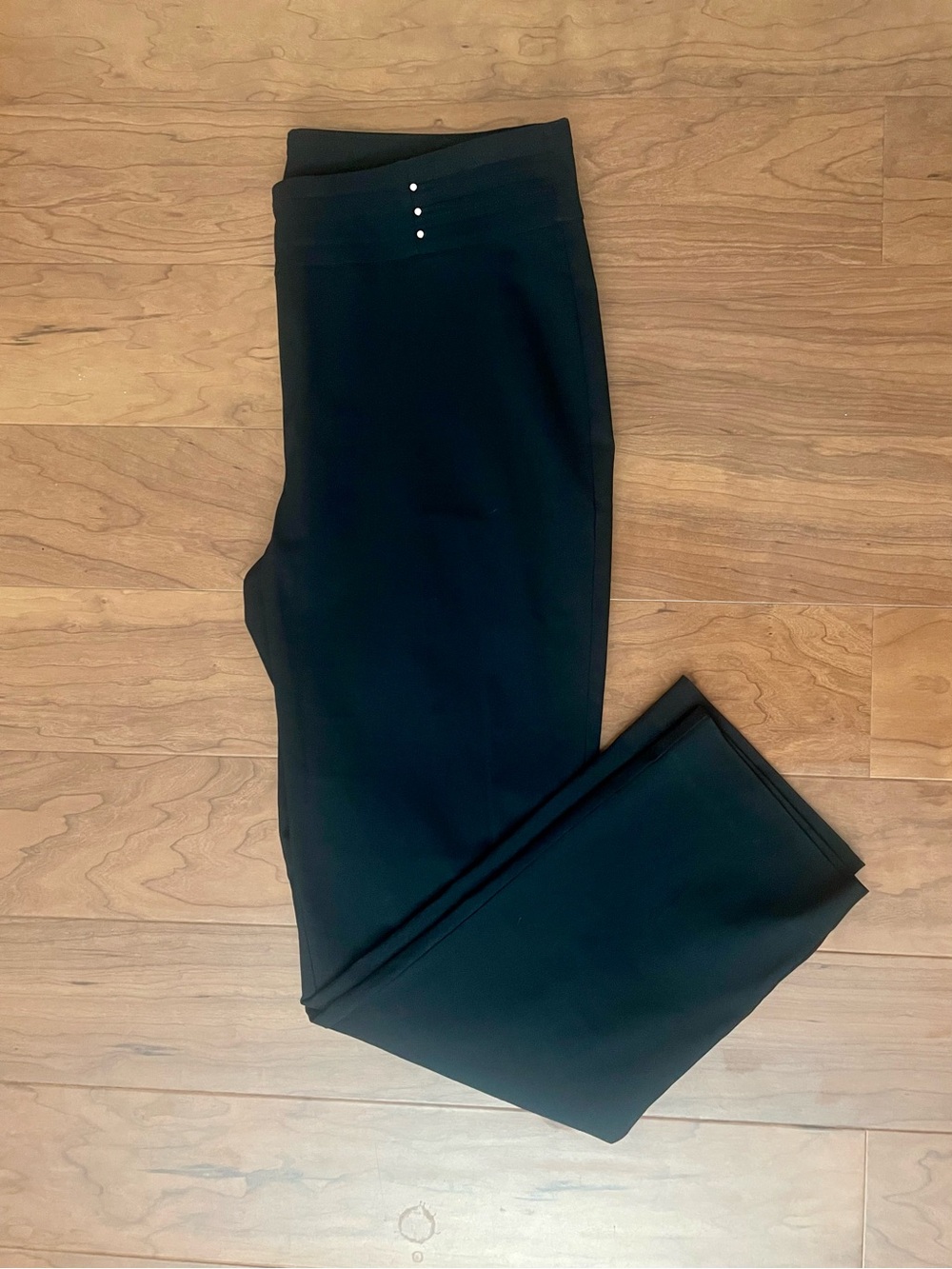 JM Collection Black Stretch Dress Pants - Slim Flat Front Trousers